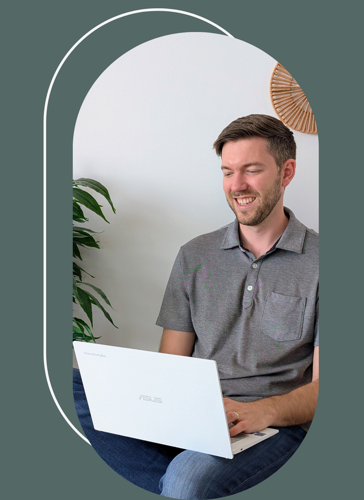 A man working on a laptop